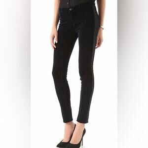 NEW J Brand Navy Velvet Tuxedo Stripe Katharine Ankle Skinny Jeans 27 NWOT